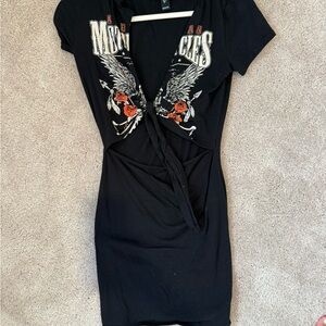 Windsor Black Graphic Mini Dress